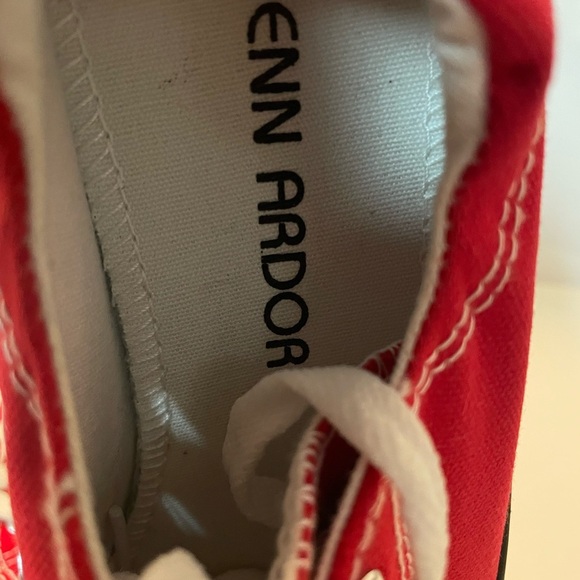 New Jenn Ardor Red and White Canvas Sneakers like converse size 6.5 - Picture 7 of 8